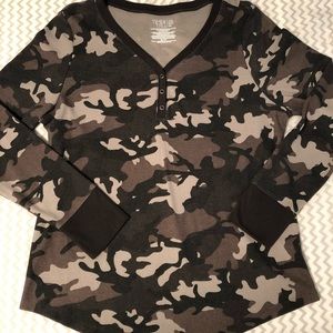 Camo waffle knit